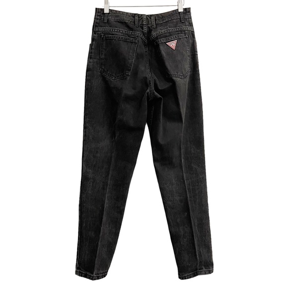 Vintage Guess Washed Black Exposed Button Fly High Rise Jeans - Picture 3 of 14